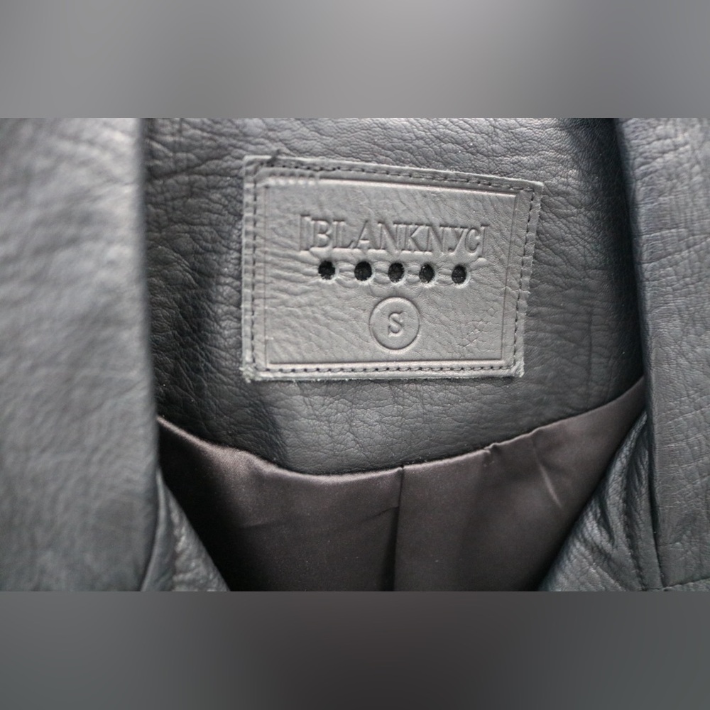 NWOT- Blank NYC Embellished Vegan Leather Moto Jacket Size Small - Picture 5 of 7